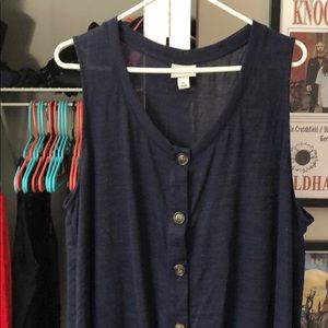 Navy Bottom Down Tank